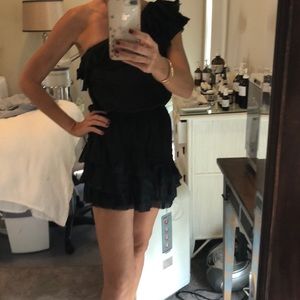 Black Yeah for light cotton black mini dress